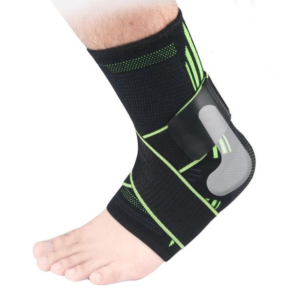 

ankle support elastic brace adjustment protection foot bandage compression sprain prevention sport fitness guard band, Blue;black