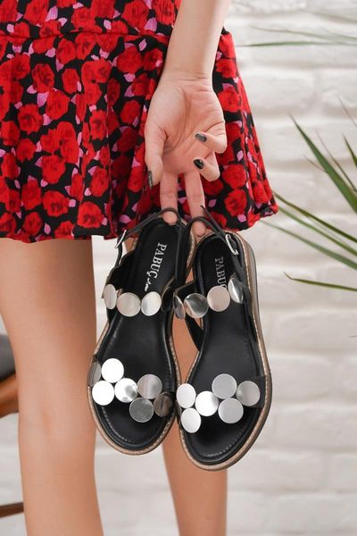 

sandals women's black leather
