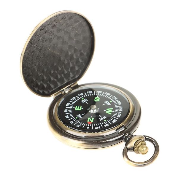

outdoor gadgets vintage bronze compass pocket watch hiking navigation portable