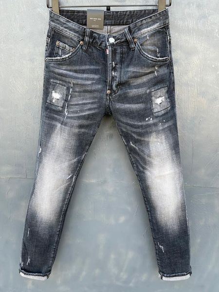 

men's jeans factory wholeslae mens black pants men slim fit stretch denim trousers zipper hole pencil, Blue