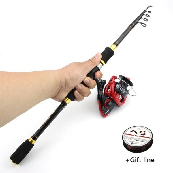 

boat fishing rods 1.8m-2.7m beginner rod reel combos portable spinning lure and set fast travel northern pike fish pole