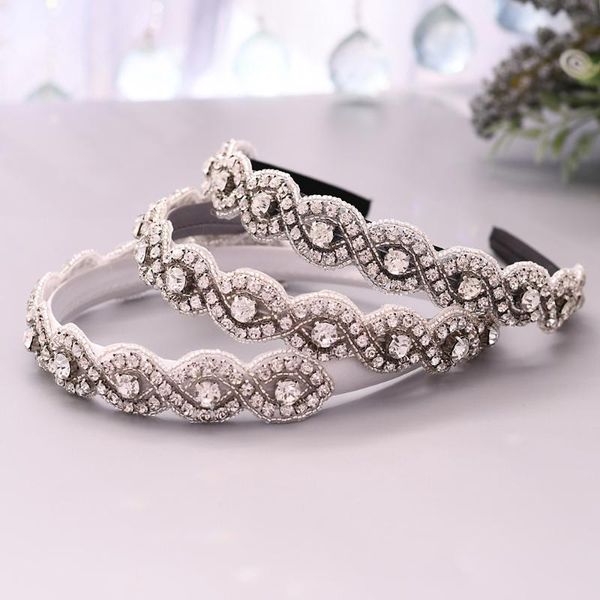 

hair clips & barrettes 100% handmade rhinestone hairband bride accessory fashion baroque hoop wedding band headpieces for women, Golden;silver