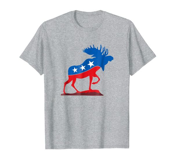 

theodore roosevelt bull moose party political party t shirt, White;black