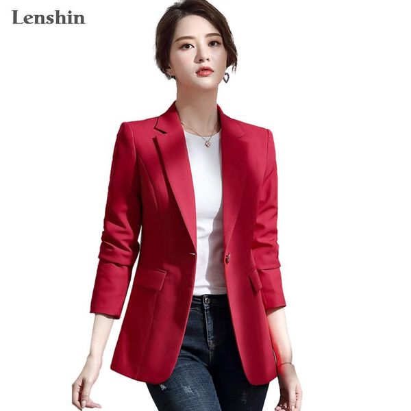 

women's wool & blends lenshin vintage england style single button coat with pockets for women solid long sleeve jacket fashion outwear, Black