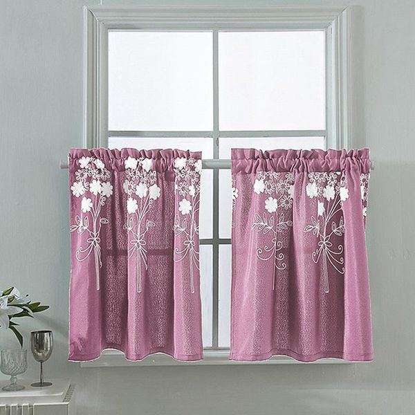 

curtain & drapes printed window short curtains dust-proof half washable cabinet home decor cortinas para la sala cotinas de