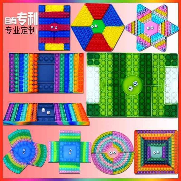 

new three or four person large rat killing pioneer children's puzzle decompression toy pop it chessboard