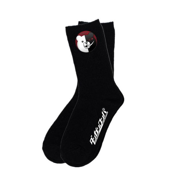 

men's socks halloween anime danganronpa sockings monokuma monomi cosplay personality trend cartoon black white bear gift prop