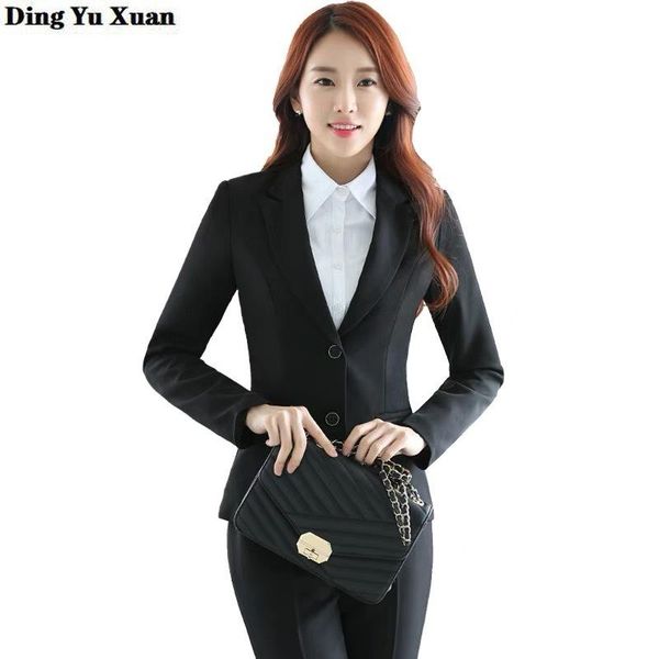 

office ladies two piece jacket and pants set plus size 2 blazer sets womens oversize business pant suits for women 7xl 8xl women's, White