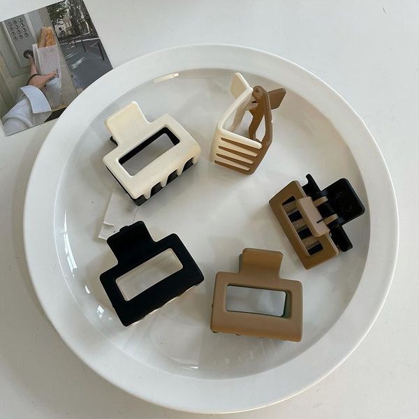 

hair clips & barrettes 2021 fashion clip women girls elegant design square geometric barrette resin hairpin hairclips head accessory, Golden;silver
