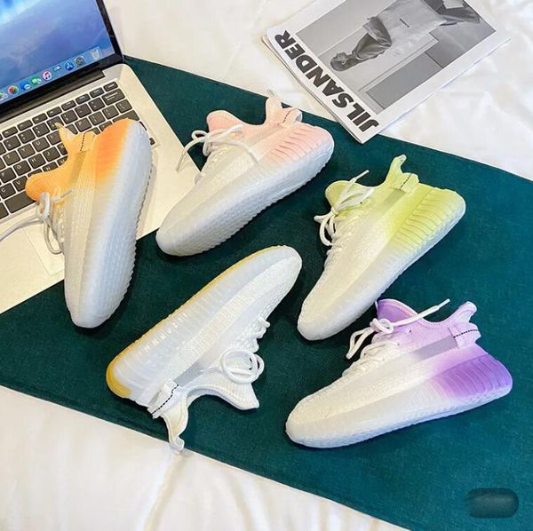 

2021 shoes female inss gradient color wild students summer sports lightweight breathable women's, White;red