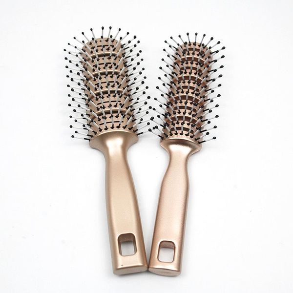 

hair brushes golden nine row comb head massage styling oil straight ribs, Silver