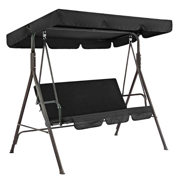 

shade 2pcs/set waterproof sunproof solid garden chairs patio swing seat cover oxford cloth universal for 3 seater sun protector