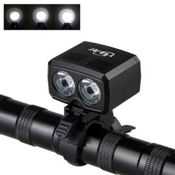 

bike lights lumiparty led light - 800 lumen, 2 leds, 5 modes, power indicator, charge ip65, 1200mah battery