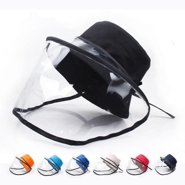 

cloches snapback bucket hats removable sunshade men's dual-use visor women's cap outdoor anti spitting saliva sun hat female, Blue;gray