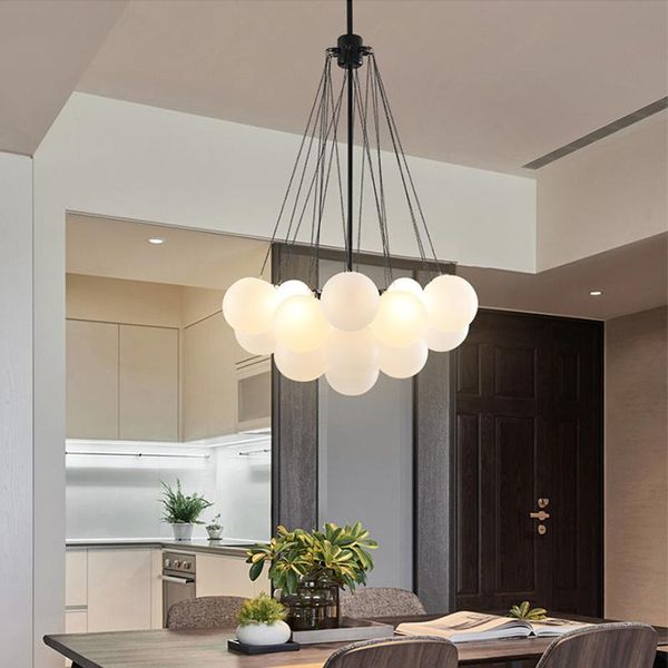 

chandeliers zuuuvny modern glass ball chandelier lighting living room bedroom kitchen lustres indoor decoration nordic fixture lights