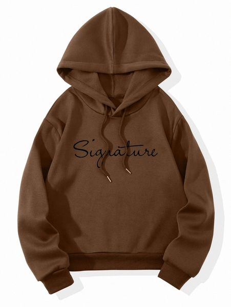 

letter graphic drawstring thermal hoodie i1km#, White;black