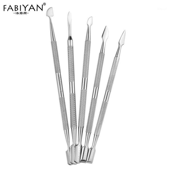 

dual end nail art cuticle pusher stainless steel remover cleaner acrylic dead skin hangnail finger manicure pedicure tools care1