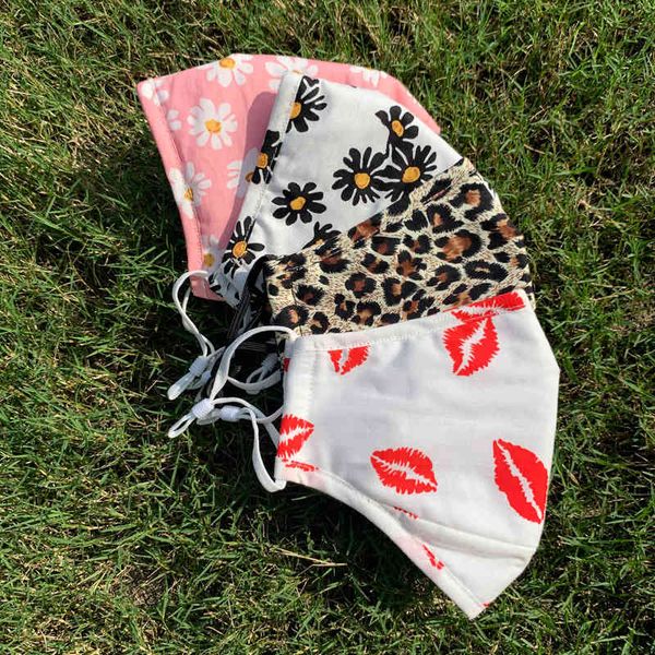 

men's and women's all cotton printed fabric filter element pm2.5 dust mask