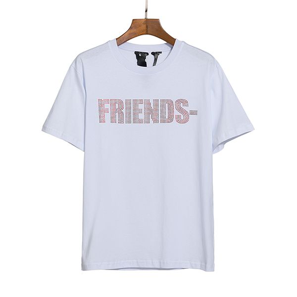 

luxury brand t shirt summer new v and lone high street drill letter net red same loose men's and women's short sleev, White;black