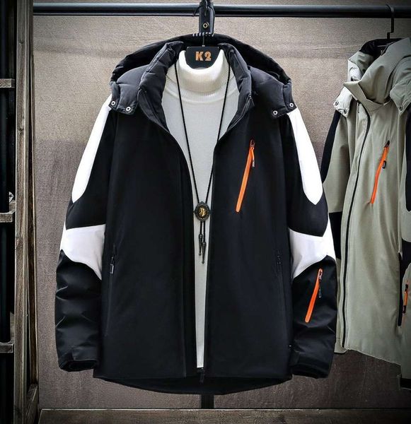 

men's down & parkas short jackets for young men and women with the same style trendy sports jacket winter kceg, Black