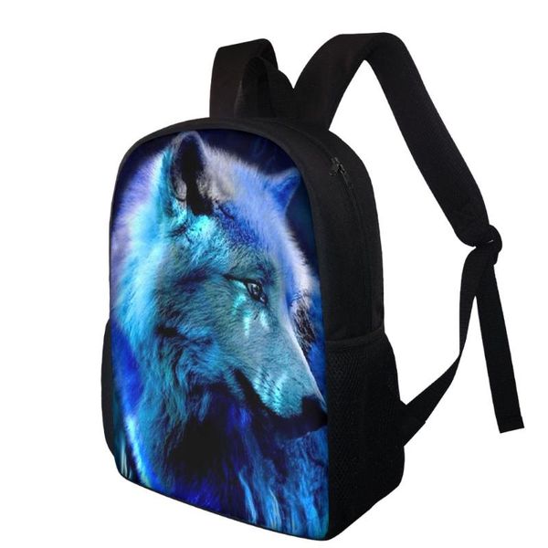 

backpack customizable kindergarten schoolbag children's wolf print cute small
