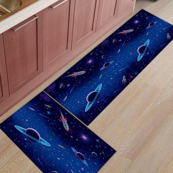 

cushion/decorative pillow 2pcs/set anti-slip kitchen carpet doormat space rocket floor mat hallway portch rug indoor door mats