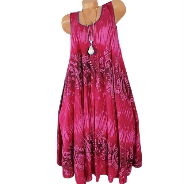 

summer floral print women dresses round neck a line sleeveless loose letter pleated tank, Black;gray