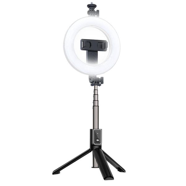

tripods 6 inches ring light tripod stand extendable selfie stick with detachable remote control for vlog/ smartphone