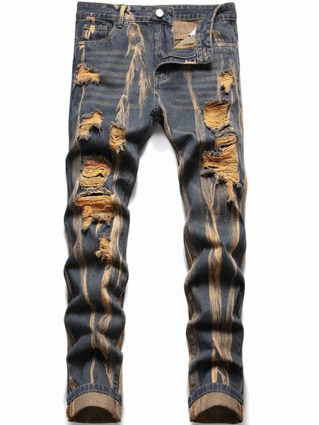 

men washed ripped jeans j3zk#, Blue