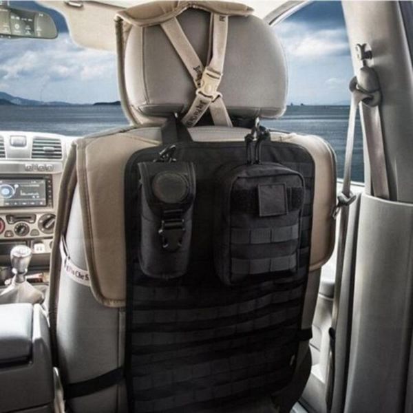 

car organizer 60% dropnylon vehicle seat back cover hanging molle pouch holder panel mat
