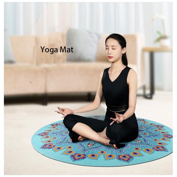 

yoga mats sports mat multifunctional lotus pattern sling strap elastic cotton non-slip slimming exercise fitness