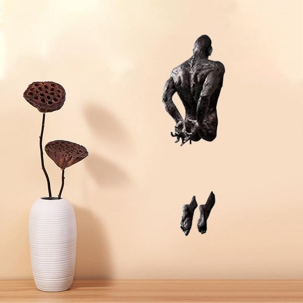

decorative objects & figurines 1 pcs creative body sculpture ornament antique wall pendant on the art home crafts decoration resin statue mo