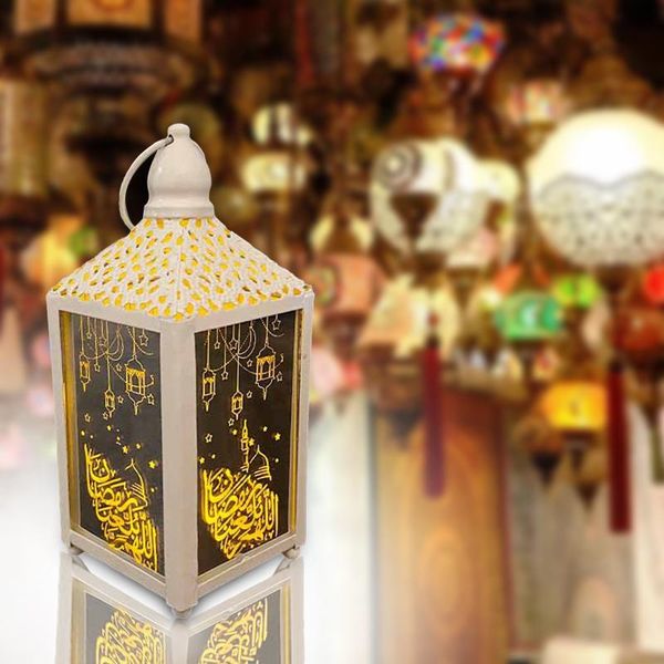 

ramadan lantern led hanging lanterns decoration lights holiday lighting wrought iron night light garden decorations