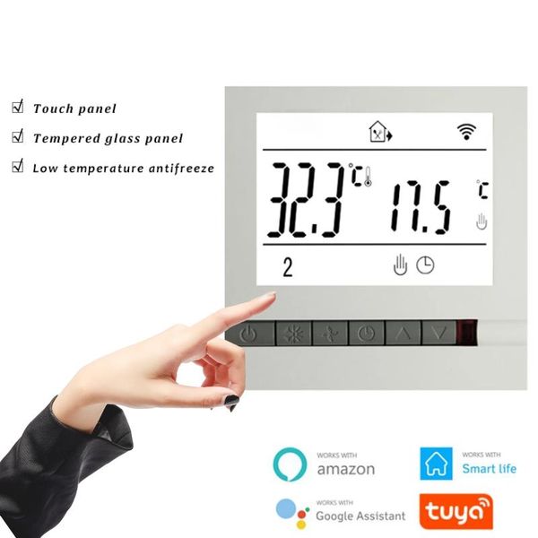 

smart home control tuya intelligent room wifi thermostat remote temperature controller supports alexa, google 95~240v ac