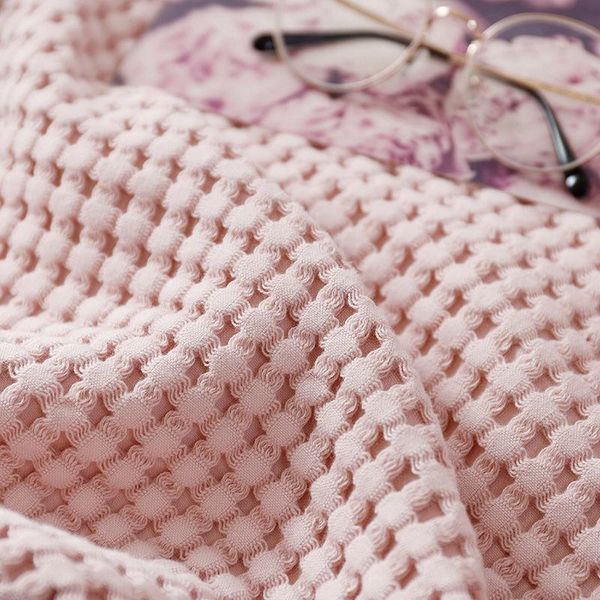 

blankets cotton gauze waffle towel quilt single double summer thin blanket sofa leisure nordic style sheets