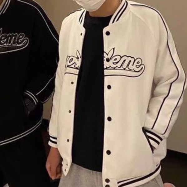 

men's jackets spring and autumn baseball dress loose joker american vintage coat women's k158, Black;brown