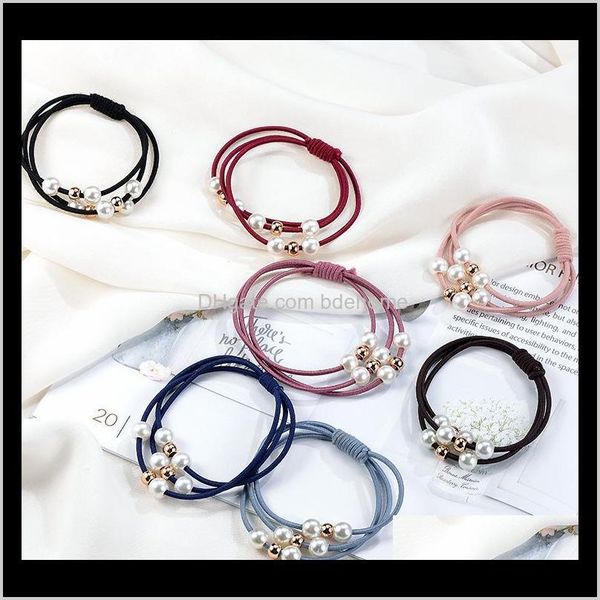 

rubber bands jewelry drop delivery 2021 amazon product dacron scrunchies selling wholesale custom scunchies elastic hair ban, Pink