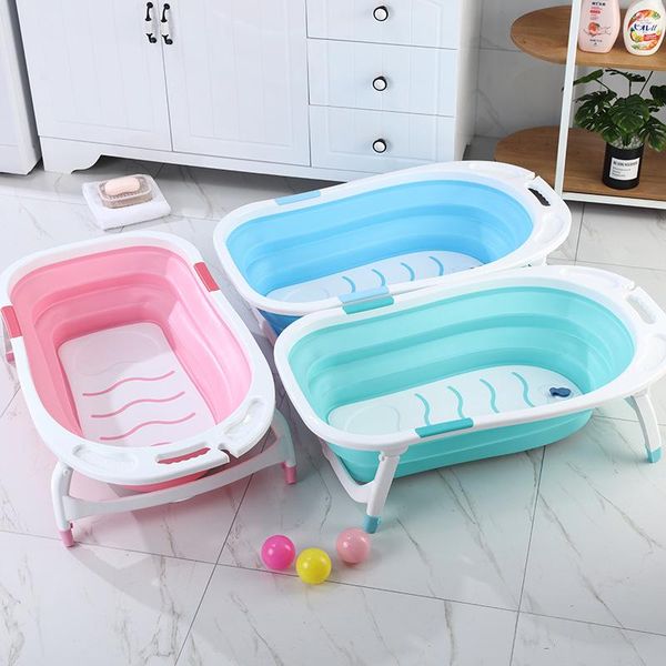 

bathing tubs & seats born baby bath tub folding child can sit lay bathtub eco-friendly non-slip safe kid