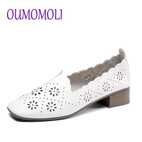 

dress shoes square heels toe pumps women spring leather med mouth casual lady 5 cm heel q636, Black