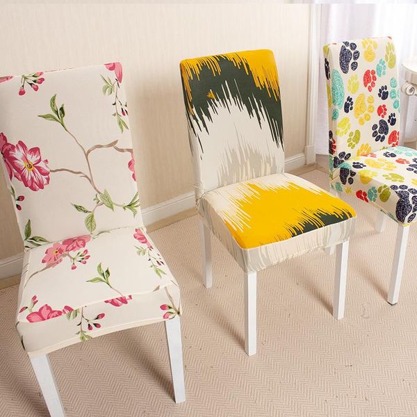 

chair cover spandex printing is suitable for el banquet wedding elastic anti-dirty detachable 1/2/4 / 6piece covers