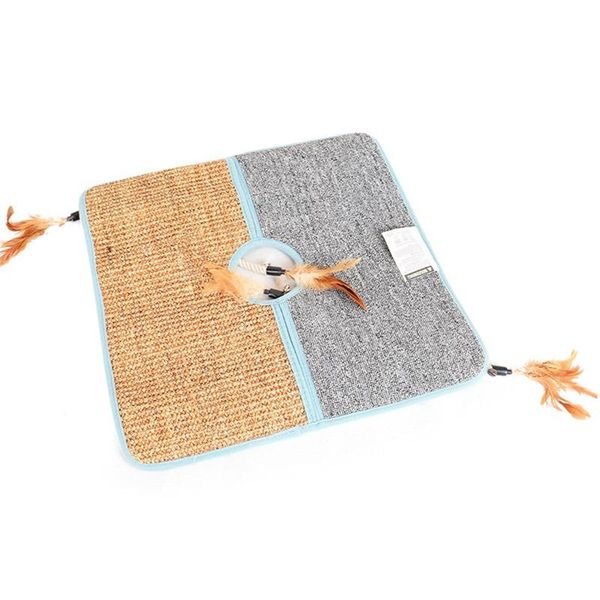 

cat furniture & scratchers sisal scratch board scratcher kitten mat feather funny playing toys protector play toy