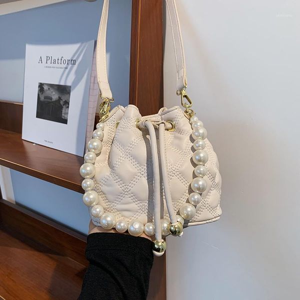 

evening bags pearl design fashion casual small pu leather messenger bag ladies 2021 solid color shoulder handbag wallet1