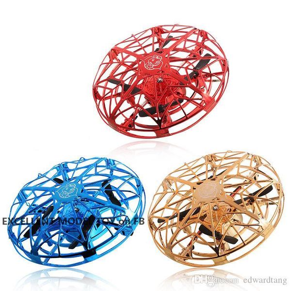 

emt mn2 4-axis ufo induction aircraft toy, gsture sensing drone, colorful lights, usb charging protection, kid christmas birthday gift, 2-1