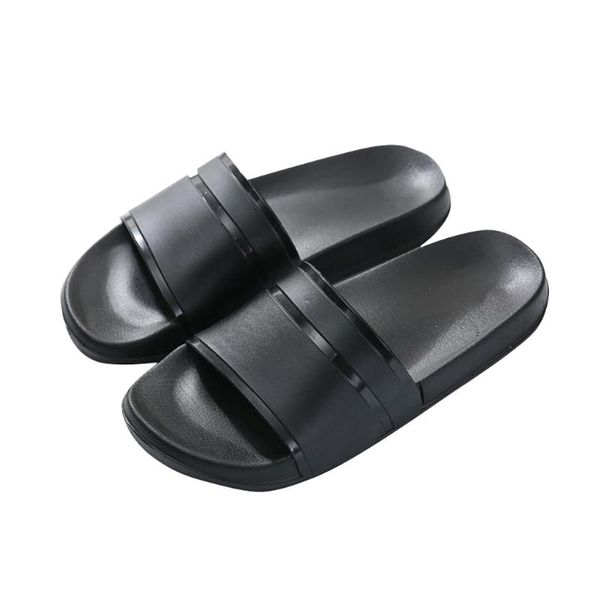 

shoes solid color flat bath slippers summer sandals indoor & outdoor casual women non-slip flip flops beach, Black