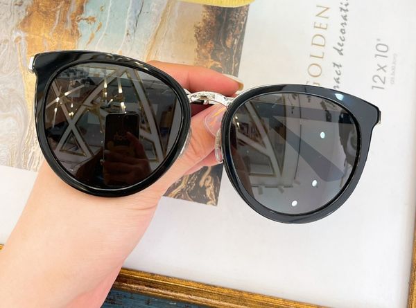 

round oval black grey sunglasses 0077 sunnies sonnenbrille gafas de sol de women fashion sunglasses with box, White;black