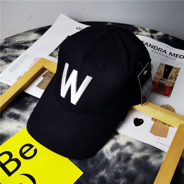 

black spring hat fashion baseball cap big embroidered letter embroidered cap, Black;white