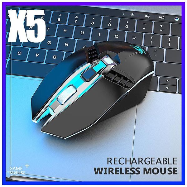 

mice x5 wireless gaming mouse rechargeable 500mah battery 3.0+5.0+2.4g optical adjustable dpi levels for lappc mac