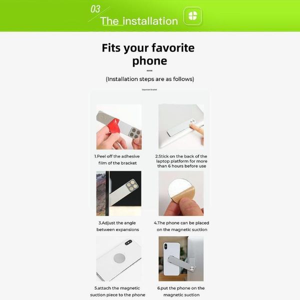 

cell phone mounts & holders multifunctional magnetic folding holder for mobile stand lapmount extension adjust support tablet office bra