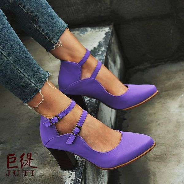 

dress shoes women pumps fashion ladies high heels soft leather woman pointed toe non-slip brand plus size 34~43, Black
