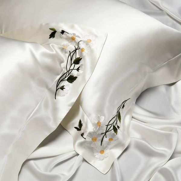 

pillow 100% pure silk pillowcase natural embroidery mulberry